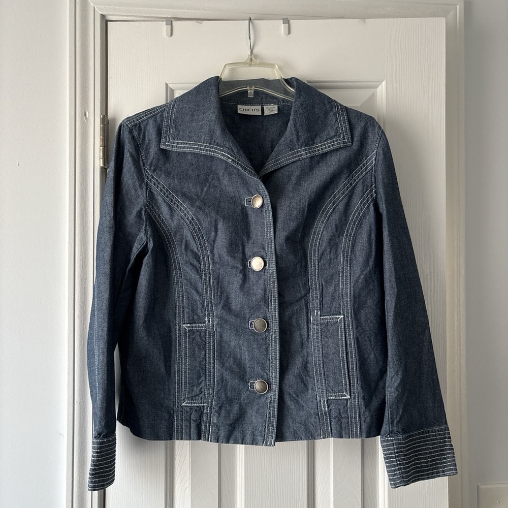 Chico's Women's Blue Jean Jacket